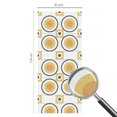 Colored window film stained glass Retro circles