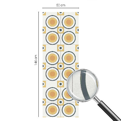 Colored window film stained glass Retro circles