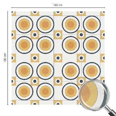 Colored window film stained glass Retro circles