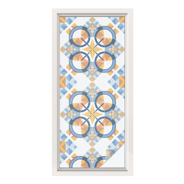 Opaque window film stained glass style Geometric pattern