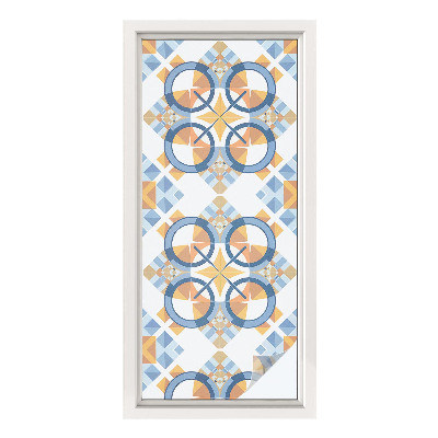 Opaque window film stained glass style Geometric pattern