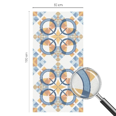 Opaque window film stained glass style Geometric pattern