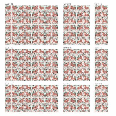 Colored window film stained glass Colorful horses