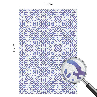 Frosted glass film stained glass effect Blue tiles