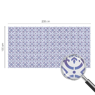 Frosted glass film stained glass effect Blue tiles