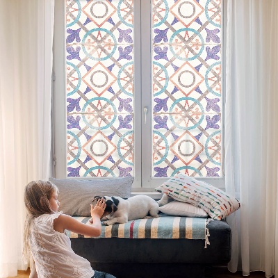 Privacy window film Colorful mosaics