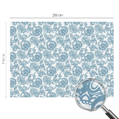 Patterned window film Blue ornaments
