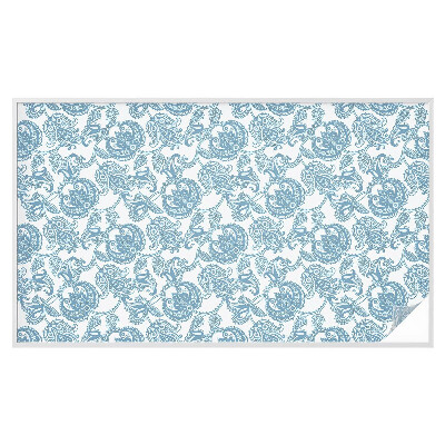 Patterned window film Blue ornaments