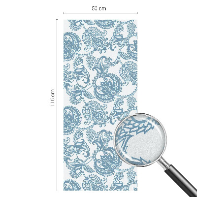 Patterned window film Blue ornaments