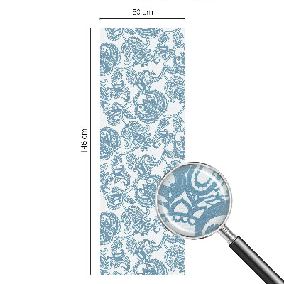 Patterned window film Blue ornaments