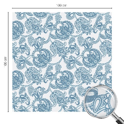 Patterned window film Blue ornaments