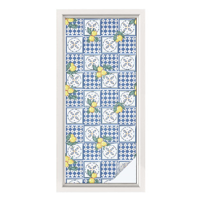 Frosted glass film stained glass effect Lemon pattern