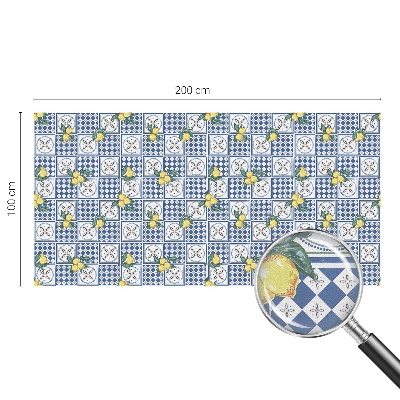 Frosted glass film stained glass effect Lemon pattern