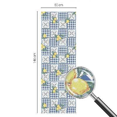 Frosted glass film stained glass effect Lemon pattern