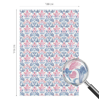 Opaque window film stained glass style Floral symmetry