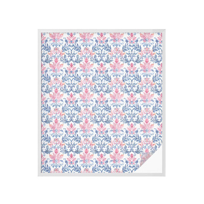 Opaque window film stained glass style Floral symmetry