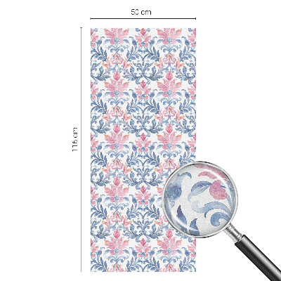 Opaque window film stained glass style Floral symmetry