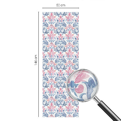 Opaque window film stained glass style Floral symmetry