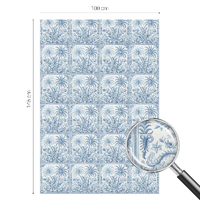 Frosted glass film stained glass effect Tropical landscape