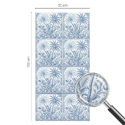 Frosted glass film stained glass effect Tropical landscape