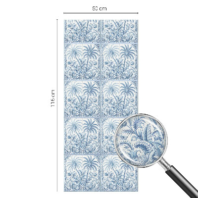 Frosted glass film stained glass effect Tropical landscape