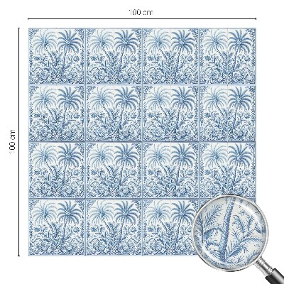 Frosted glass film stained glass effect Tropical landscape