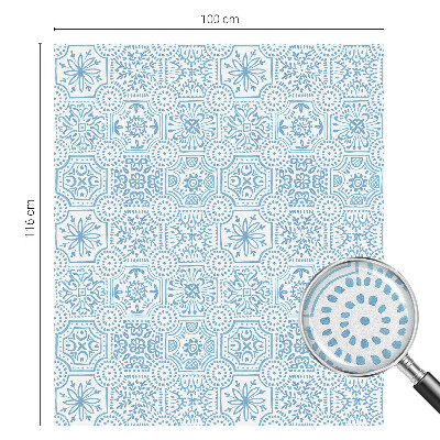 Frosted glass film stained glass effect Blue tiles