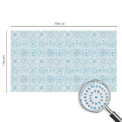 Frosted glass film stained glass effect Blue tiles