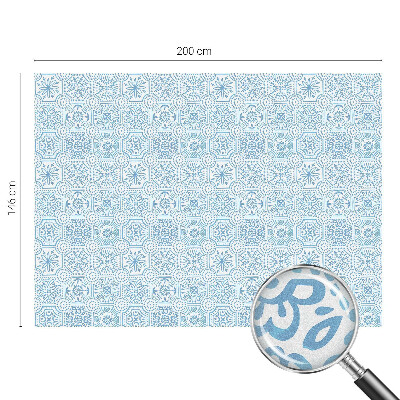 Frosted glass film stained glass effect Blue tiles