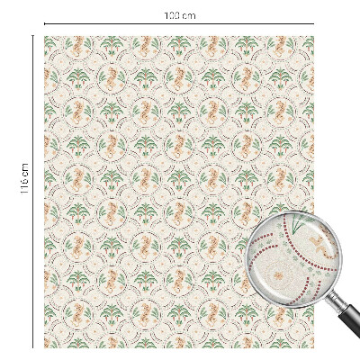 Colored window film stained glass Palm Leopard