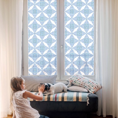 Opaque window film stained glass style Geometric mazes