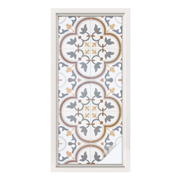 Opaque window film stained glass style Tiled ornaments