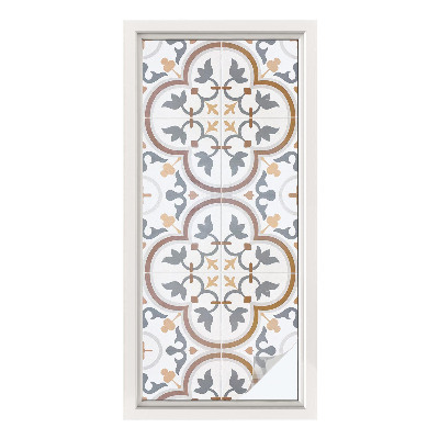 Opaque window film stained glass style Tiled ornaments
