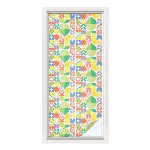 Patterned window film Colorful fruits