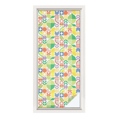 Patterned window film Colorful fruits