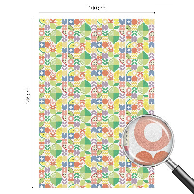 Patterned window film Colorful fruits