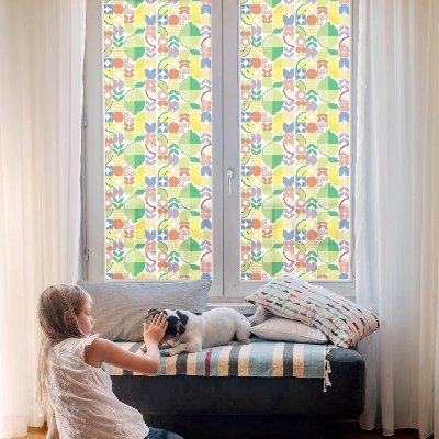 Patterned window film Colorful fruits