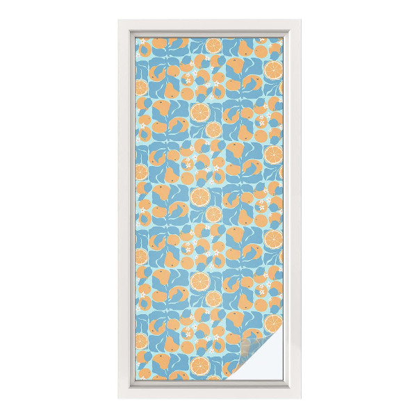 Frosted glass film stained glass effect Fishy citrus