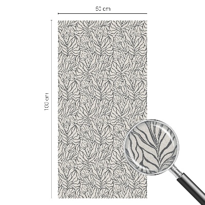 Opaque window film stained glass style Leaves flowers