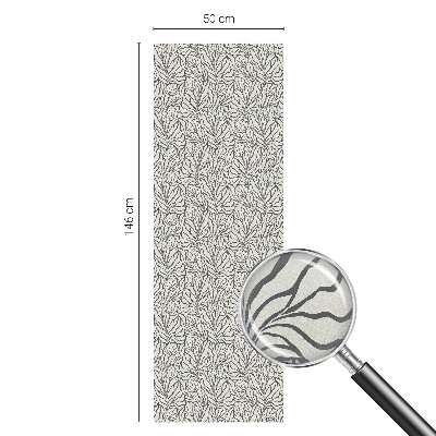 Opaque window film stained glass style Leaves flowers