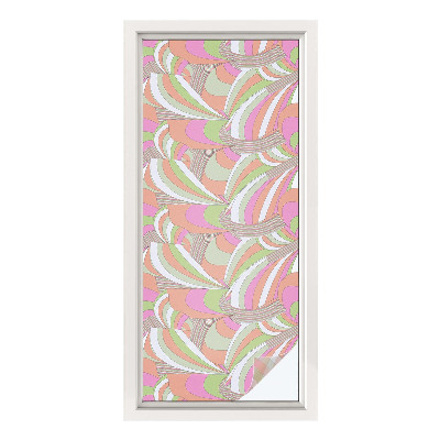 Colored window film stained glass Colorful zigzag