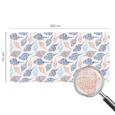 Frosted glass film stained glass effect Sea shells