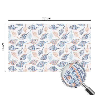 Frosted glass film stained glass effect Sea shells