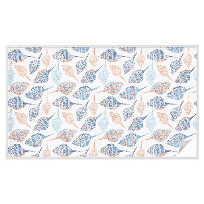 Frosted glass film stained glass effect Sea shells