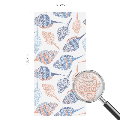 Frosted glass film stained glass effect Sea shells