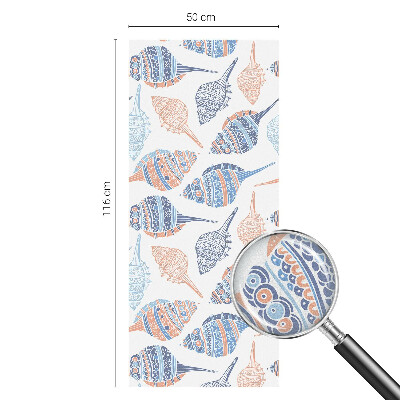 Frosted glass film stained glass effect Sea shells