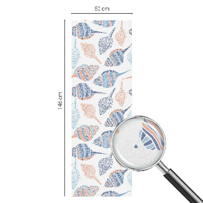 Frosted glass film stained glass effect Sea shells