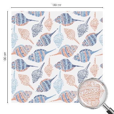 Frosted glass film stained glass effect Sea shells