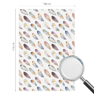 Colored window film stained glass Boho feathers