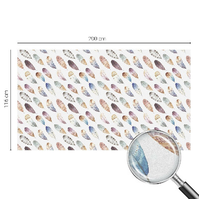 Colored window film stained glass Boho feathers